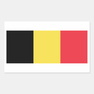 Flagge Belgiens Rechteckiger Aufkleber