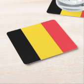 Flagge Belgiens Rechteckiger Pappuntersetzer (angewinkelt)