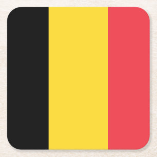 Flagge Belgiens Rechteckiger Pappuntersetzer