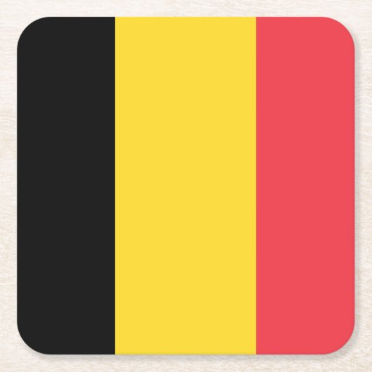 Flagge Belgiens Rechteckiger Pappuntersetzer (Vorderseite)