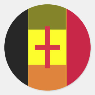 Flagge Belgiens Rotes Kreuz-Aufkleber Runder Aufkleber