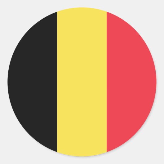 Flagge Belgiens Runder Aufkleber (Vorderseite)