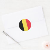 Flagge Belgiens Runder Aufkleber (Umschlag)