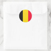 Flagge Belgiens Runder Aufkleber (Tasche)