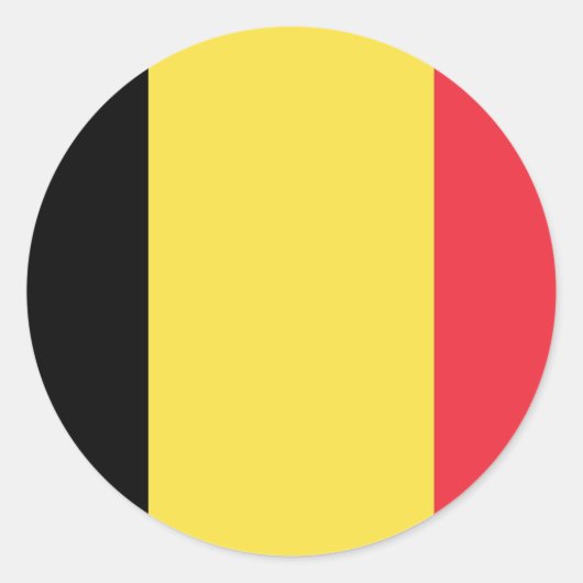 Flagge Belgiens Runder Aufkleber (Vorderseite)