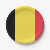 Flagge Belgiens Teller auf Papier (Vorderseite)