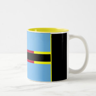 Flagge Belgiens und Botswanas gestreifte Tasse