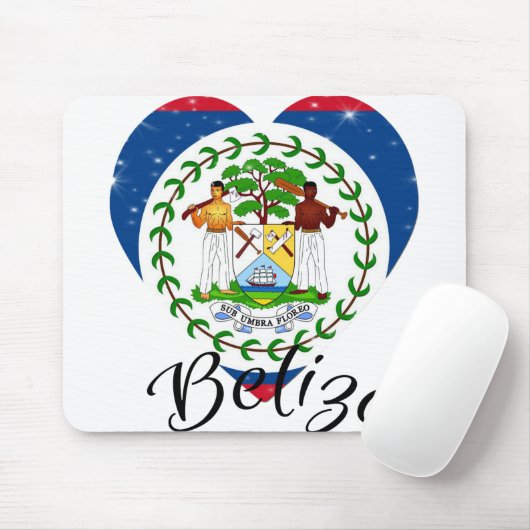 Flagge Belizes - Mousepad (Mit Mouse)