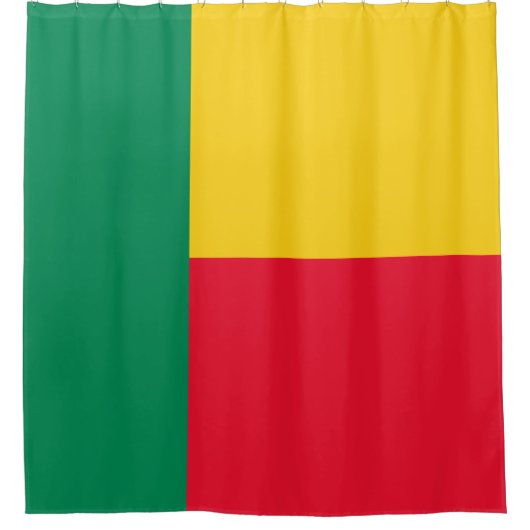 Flagge Benins (Afrika) Duschvorhang (Vorderseite)