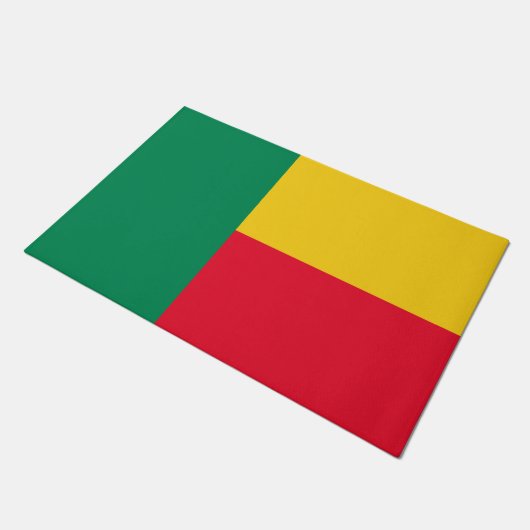 Flagge Benins (Afrika) Fußmatte (Schrägansicht)