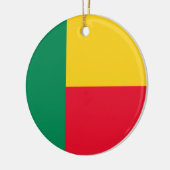 Flagge Benins (Afrika) Keramik Ornament (Links)