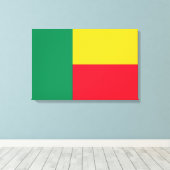 Flagge Benins (Afrika) Leinwanddruck (Insitu (Holzboden))