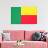 Flagge Benins (Afrika) Leinwanddruck (Insitu (Wohnzimmer))
