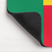 Flagge Benins (Afrika) Mousepad (Ecke)