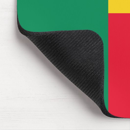 Flagge Benins (Afrika) Mousepad (Ecke)
