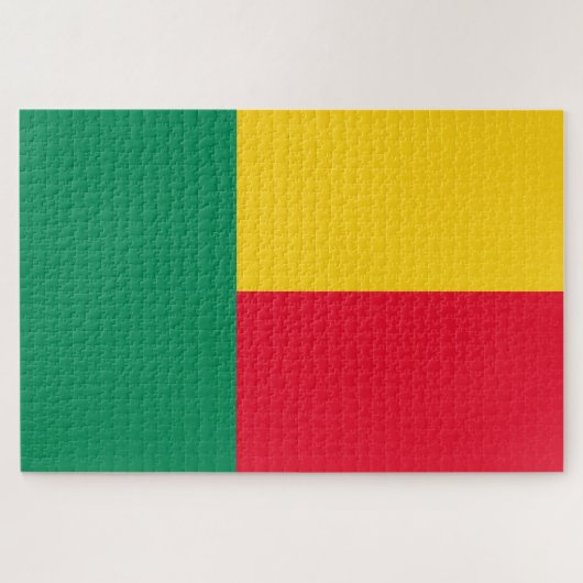 Flagge Benins (Afrika) Puzzle (Horizontal)