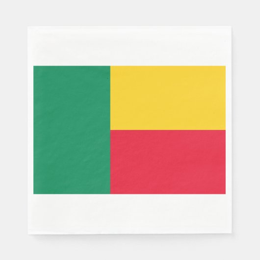 Flagge Benins (Afrika) Serviette (Vorderseite)