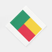 Flagge Benins (Afrika) Serviette (Ecke)