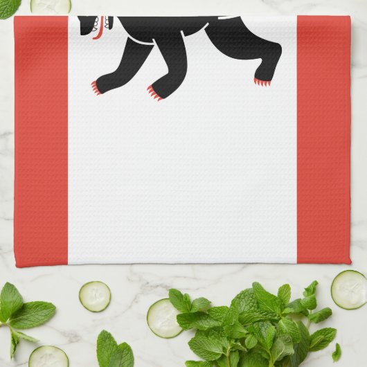 Flagge Berlin Küchentuch (Gefaltet)