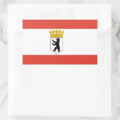 Flagge Berlin Rechteckkantsticker Rechteckiger Aufkleber (Tasche)