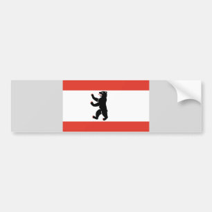 Flagge Berlins (deutsche Stadt) Autoaufkleber