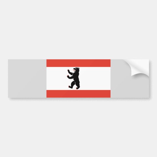 Flagge Berlins (deutsche Stadt) Autoaufkleber (Vorne)