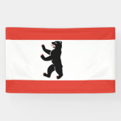 Flagge Berlins (deutsche Stadt) Banner (Horizontal)