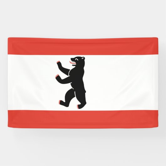 Flagge Berlins (deutsche Stadt) Banner (Horizontal)
