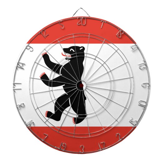 Flagge Berlins (deutsche Stadt) Dartscheibe (vorne)