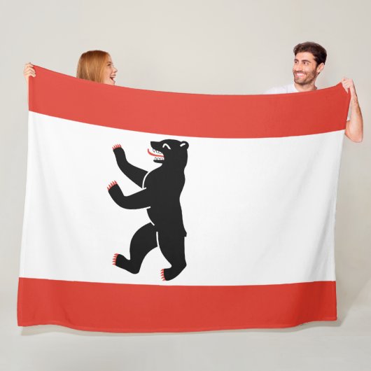 Flagge Berlins (deutsche Stadt) Fleecedecke (Beispiel)