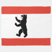 Flagge Berlins (deutsche Stadt) Fleecedecke (Vorderseite (Horizontal))