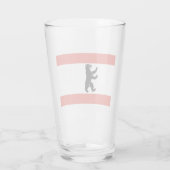 Flagge Berlins (deutsche Stadt) Glas (Rückseite)