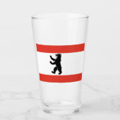 Flagge Berlins (deutsche Stadt) Glas (Vorderseite)