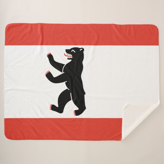 Flagge Berlins (deutsche Stadt) Sherpadecke (Vorderseite (Horizontal))