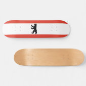 Flagge Berlins (deutsche Stadt) Skateboard (Horizontal)