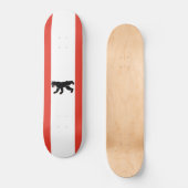 Flagge Berlins (deutsche Stadt) Skateboard (Vorderseite)