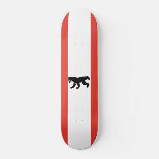 Flagge Berlins (deutsche Stadt) Skateboard (Vorderseite)
