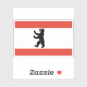 Flagge Berlins, Deutschland Aufkleber (Blatt)