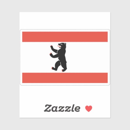 Flagge Berlins, Deutschland Aufkleber (Blatt)