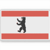 Flagge Berlins, Deutschland Aufkleber (Vorderseite)