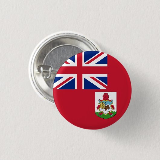 Flagge Bermudas Button (Vorne & Hinten)