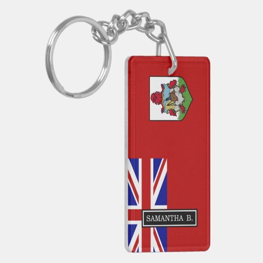 Flagge Bermudas Schlüsselanhänger (Vorderseite links)