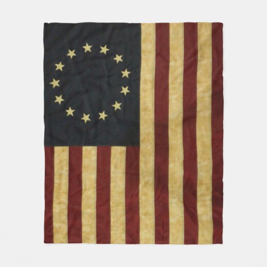 Flagge Betsy Ross USA Fleecedecke (Vorderseite)