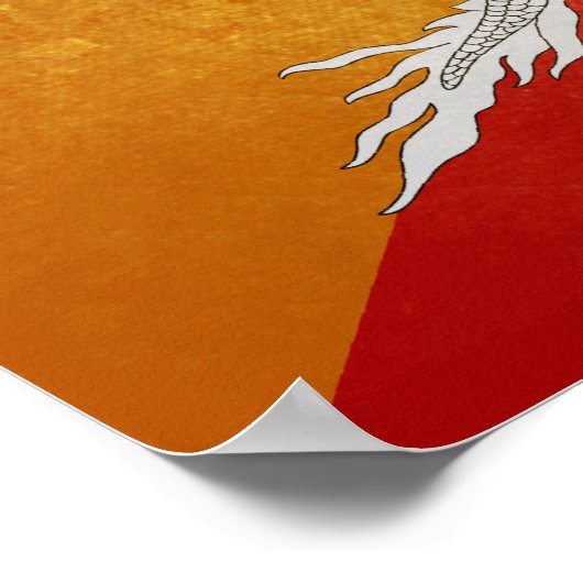 Flagge Bhutans Poster (Ecke)