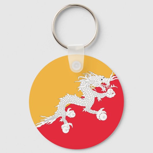 Flagge Bhutans Schlüsselanhänger (Vorderseite)