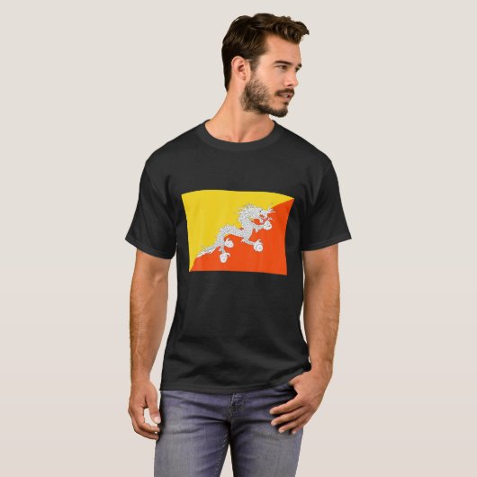 Flagge Bhutans T-Shirt (Vorne ganz)