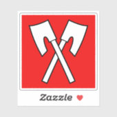 Flagge Biel/Bienne, Schweiz Aufkleber (Blatt)