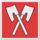 Flagge Biel/Bienne, Schweiz Aufkleber (Vorderseite)