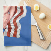 Flagge-Bikinipinup-Mädchen durch Al Rio Handtuch (Viertel Falte)