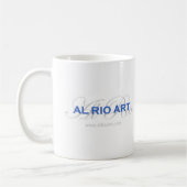 Flagge-Bikinipinup-Mädchen durch Al Rio Kaffeetasse (Links)
